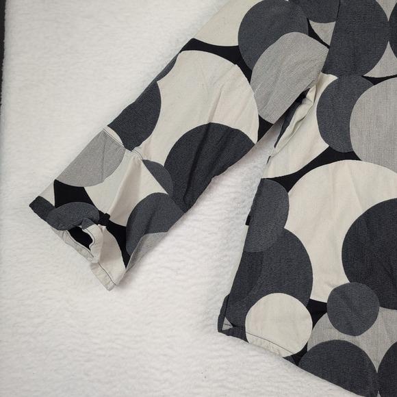 Bryn Walker Oversized Tunic Button Down polka dot Relaxed Artsy black XS boxy - Picture 8 of 13